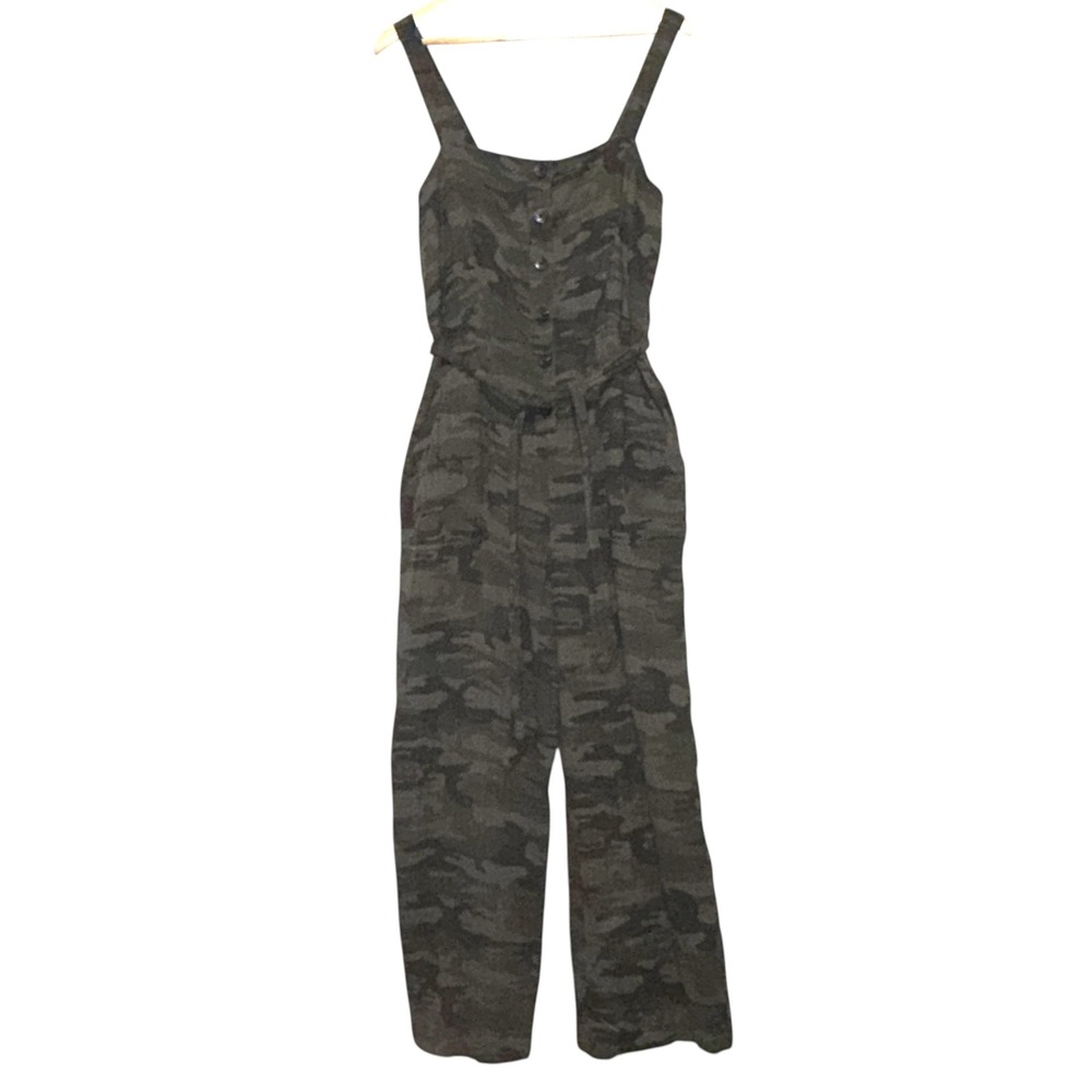 Sanctuary Jumpsuit Womens Camo Utility Excellent Gauze Streetwear M Green